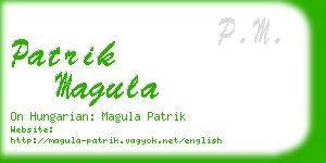 patrik magula business card